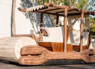 Retro Flintstones Golf Cart for a Stone Age-Inspired Ride retro-flintstones-golf-cart-for-a-stone-age-nspired-ride